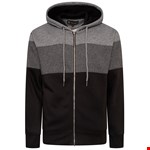 KAM Marl Stripe Hoody - black